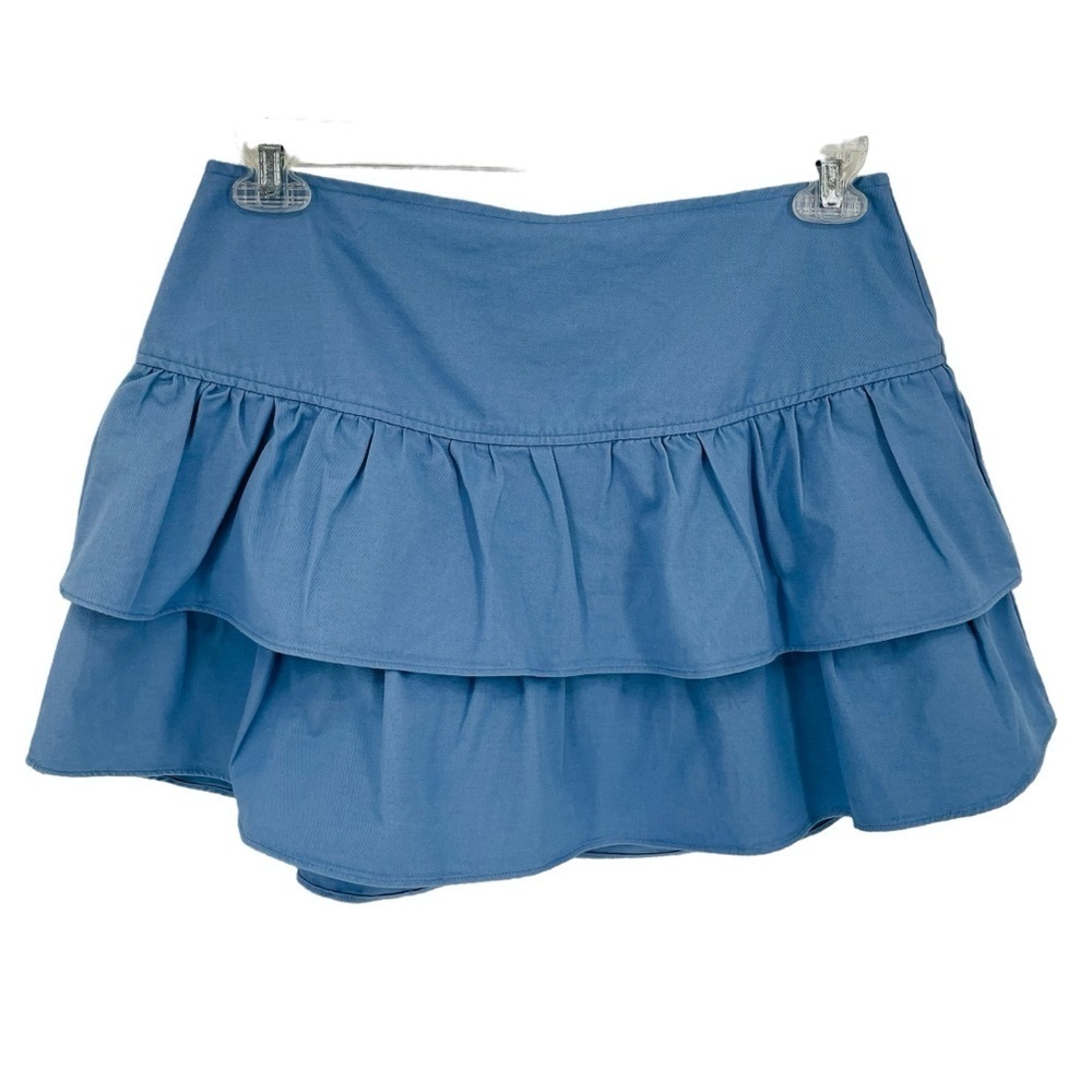 Day + Moon - Light Blue Tiered Ruffle Skort/Shorts - New w/Tags - Sz L